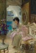 Reproduktion af maleriet Regarder og vente - Lawrence Alma-Tadema