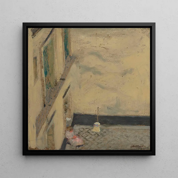 Kunsttryk af Maleri Le Balai dans la cour 346 rue Saint-Honoré - Édouard Vuillard