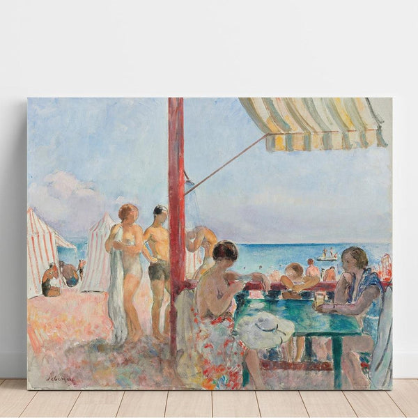 Reproduktion af maleriet Le Bar sur la Plage - Henri Lebasque
