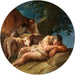 den sovende hyrde - Christian Wilhelm Ernst Dietrich — vist i et interiør
