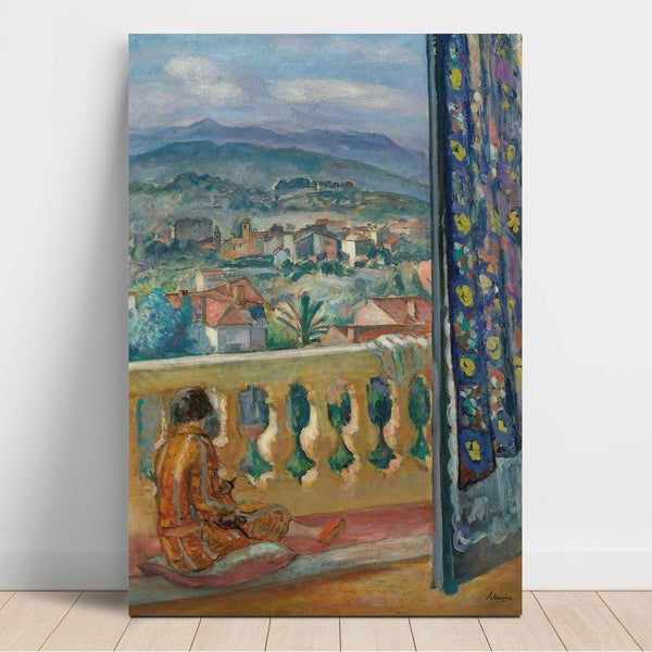 Reproduktion af maleriet Le Cannet, Le Rideau Bleu - Henri Lebasque