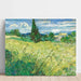 Reproduktion af maleriet af Vincent Van Gogh's maleri "Le Champ de blé vert med cypres"