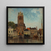maleriet Le Clocher de l'Église de Dordrecht - Carl Sknberg — indrammet kunstværk på væggen