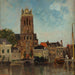 maleriet Le Clocher de l'Église de Dordrecht - Carl Sknberg — visning af kunstværket