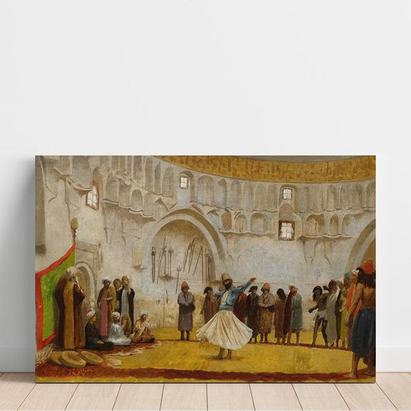 Reproduktion af maleriet af Dervishen, der drejer - Jean-Léon Gérôme