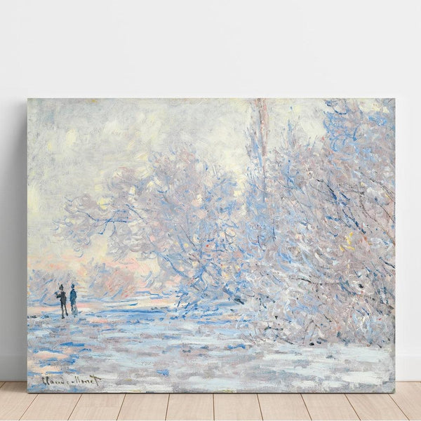 Reproduktion af maleriet Le Givre à Giverny - Claude Monet