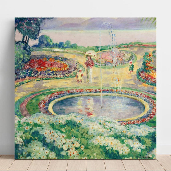 Reproduktion af maleriet Le Jardin Fleuri - Henri Lebasque