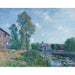 Reproduktion af maleriet Le Loing i Moret, om Sommeren - Alfred Sisley