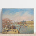 Reproduktion af maleriet Le Louvre, Morgen, Sollys - Camille Pissarro
