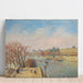Reproduktion af maleriet Le Louvre, vinter solskin - Camille Pissarro