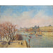 Reproduktion af maleriet Le Louvre, vinter solskin - Camille Pissarro