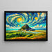 Reproduktion af maleriet Le Mont Saint-Michel med Van Gogh-stil | Kunstig intelligens