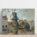 Reproduktion af maleriet Le Moulin à vent sur l'Onbekende Gracht, Amsterdam - Claude Monet