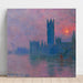 Reproduktion af maleriet Le Parlement, solnedgang - Claude Monet