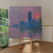 Reproduktion af maleriet Le Parlement, solnedgang - Claude Monet