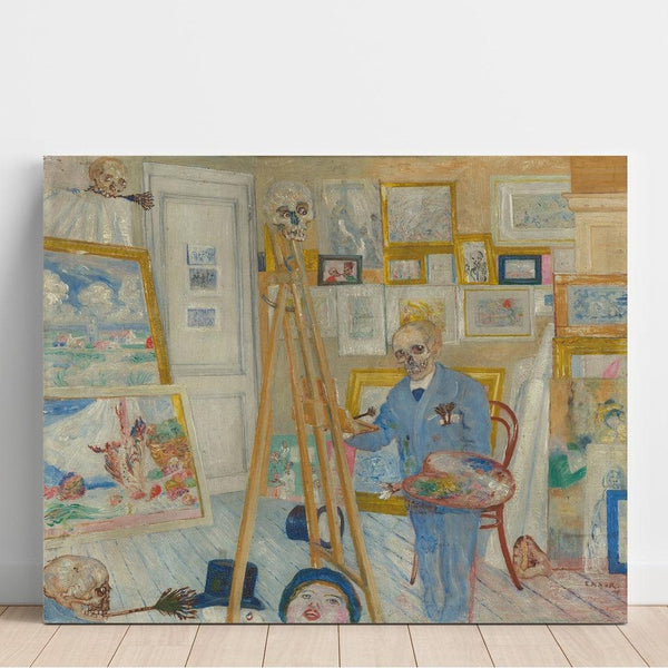 Le Peintre de squelettes - James Ensor | Reproduction Tableau Décoration murale affiche copie