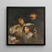 Le Peintre, hans kone og datter - James Jebusa Shannon — indrammet kunstværk på væggen