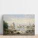 Reproduktion af maleriet Le Port de La Rochelle af Jean-Baptiste-Camille Corot