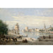 Reproduktion af maleriet Le Port de La Rochelle af Jean-Baptiste-Camille Corot