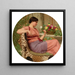 Le Temps des Roses - John William Godward — indrammet kunstværk på væggen