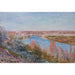 Reproduktion af maleriet af maleriet Le Village de Champagne au Coucher du Soleil, Avril - Alfred Sisley