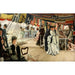 Reproduktion af maleriet af James Tissot - Le bal à bord du navire