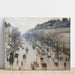Reproduktion af maleriet af Camille Pissarro's Maleri "Le boulevard Montmartre un matin d'hiver"