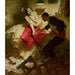 Reproduktion af maleriet Den røde sjal - Dean Cornwell