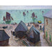 Reproduktion af maleriet Le départ des bateaux, Étretat - Claude Monet