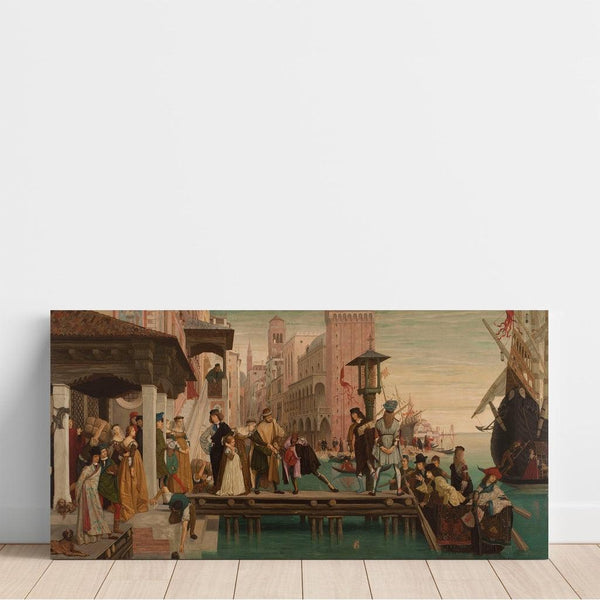 Reproduktion af maleriet af "Faderens hjemkomst" - James Tissot