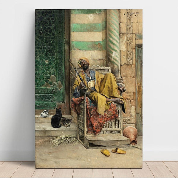 Le fumoir Goza - Ludwig Deutsch | Reproduction Tableau Décoration murale affiche copie