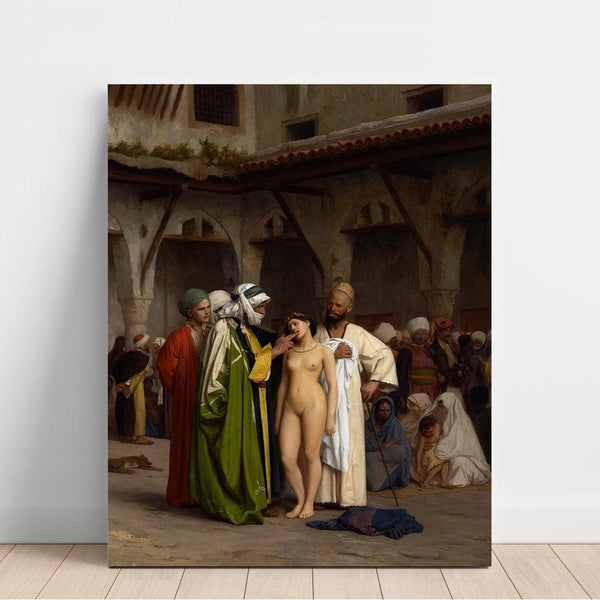 Reproduktion af maleriet af slavehandlen - Jean-Léon Gérôme