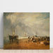 Reproduktion af maleriet Le marché aux poissons à la plage de Hastings - Joseph Mallord William Turner