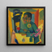 Den maler selvportræt - Ernst Ludwig Kirchner — indrammet kunstværk på væggen