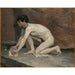 Reproduktion af maleriet Le polisseur de marbre - Henri de Toulouse-Lautrec