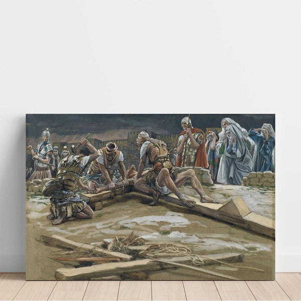 Reproduktion af maleriet James Tissot - Det første søm