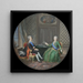 Le roi Gustave III og Catherine II af Rusland i Fredrikshamn - Cornelius Hoeyer — indrammet kunstværk på væggen
