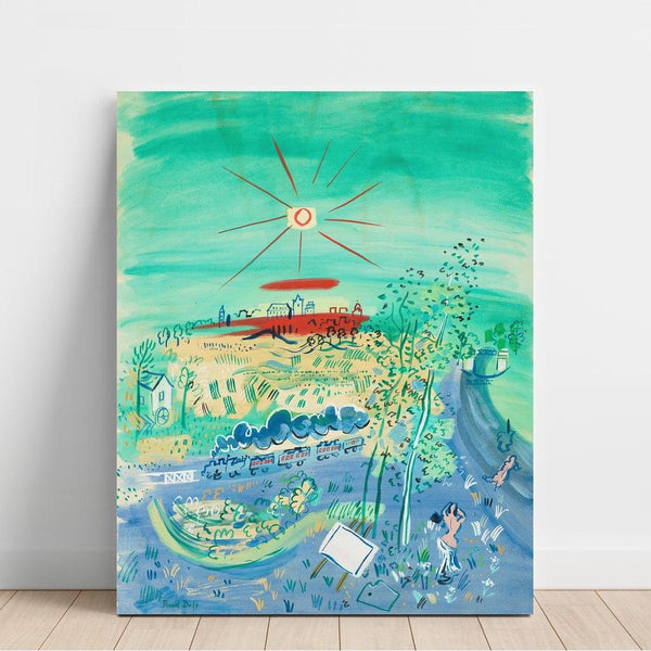 Reproduktion af maleriet Le train bleu - Raoul Dufy