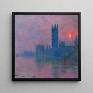 Parlamentet, solnedgang - Claude Monet | Kunsttryk Maleri Vægdekoration plakat kopi