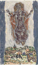 dansende kvindefigur over et landskab - Leo Gestel — visning af kunstværket