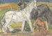 Tre heste i et landskab - Leo Gestel — visning af kunstværket