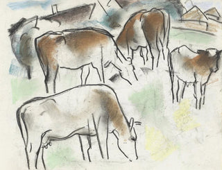 Nogle køer i et landskab - Leo Gestel — visning af kunstværket