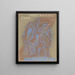 Design til Paul Fierens den hollandske kunst kvinde nøgne moderne mellem to hoveder af mænd, der ser på hinanden - Leo Gestel — indrammet kunstværk på væggen