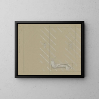 Leo Gestel - Ontwerp voor een watermerk van een bankbiljet een hand met fakkel.webp