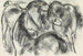 Esquisse de trois chevaux - Leo Gestel — visning af kunstværket