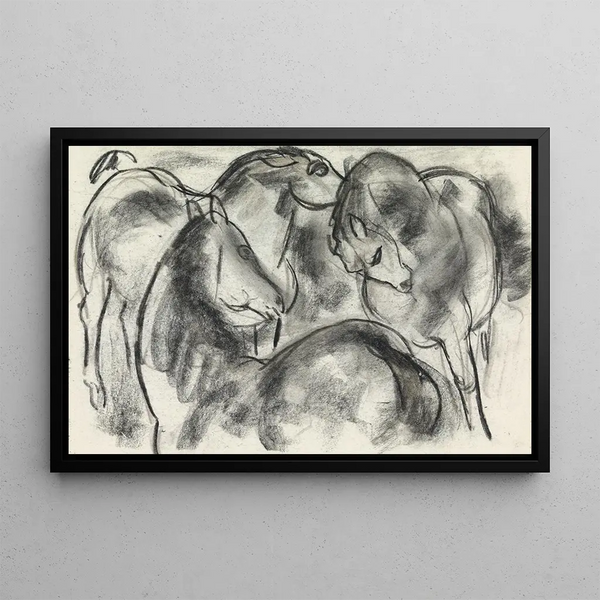 Leo Gestel - Schets van drie paarden.webp