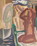 To kvinder, der bader, og en silhuet set bagfra - Leo Gestel — visning af kunstværket