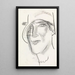 Tête de femme - Leo Gestel — indrammet kunstværk på væggen