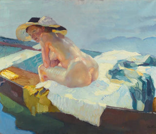 I kanoen - Leo Putz — visning af kunstværket