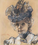 Portrait af Gertraud Luberich - Leo Putz — visning af kunstværket